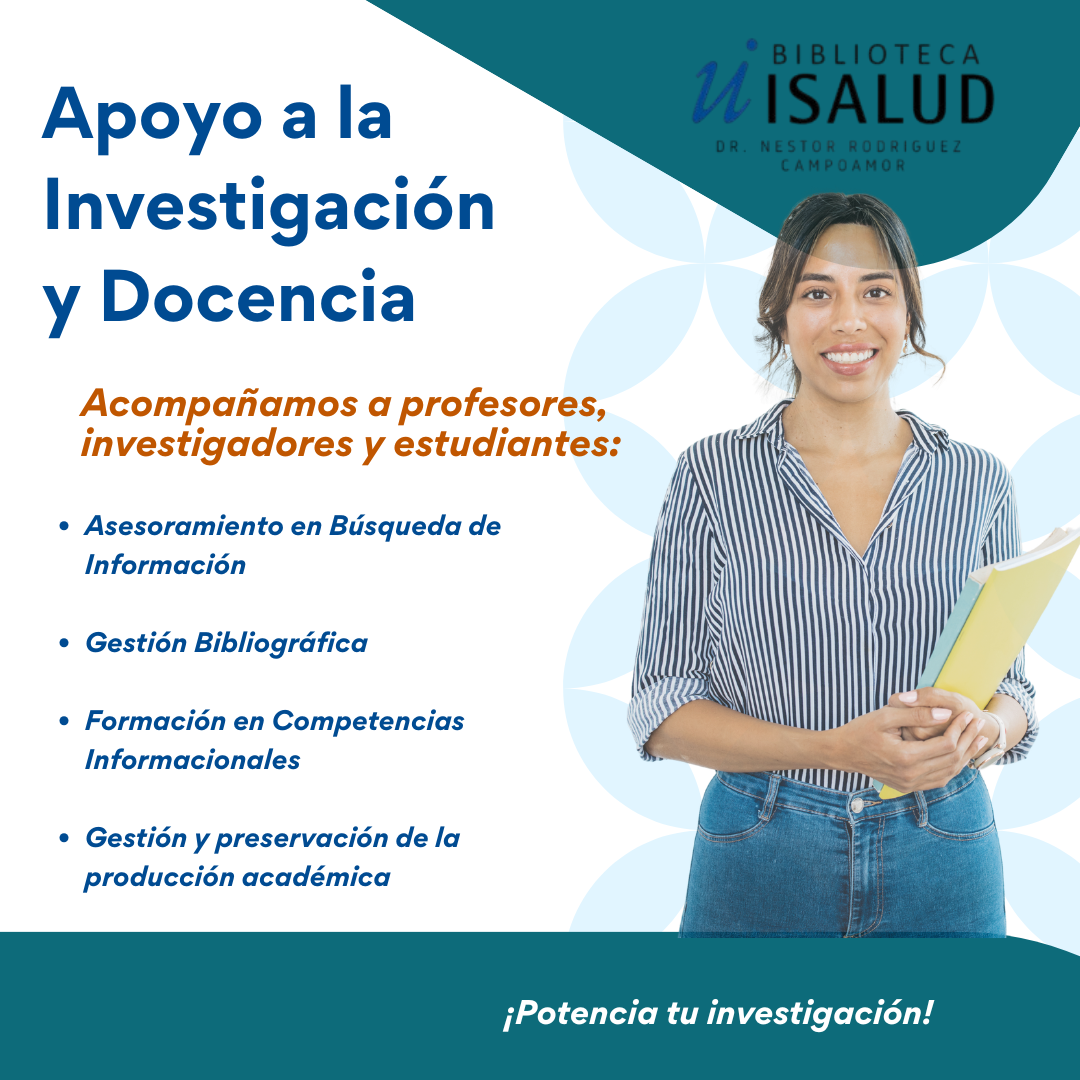 Apoyo a la Investigación y Docencia — Biblioteca ISALUD. Se abre en una nueva pestaña.