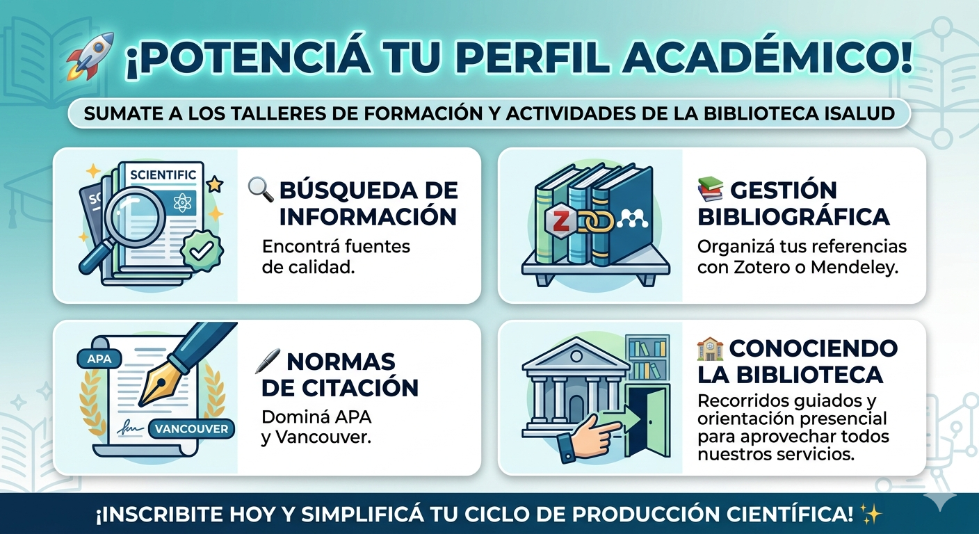 Talleres de formación: búsqueda, citación y gestión bibliográfica — Biblioteca ISALUD